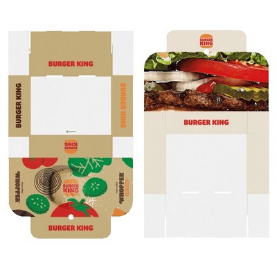 14" x 10" x 4" Flat Custom White Corrugate Gift Box