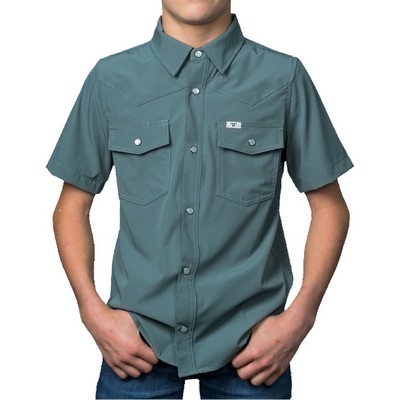 Youth Ferrell® Short Sleeve Snap Shirt