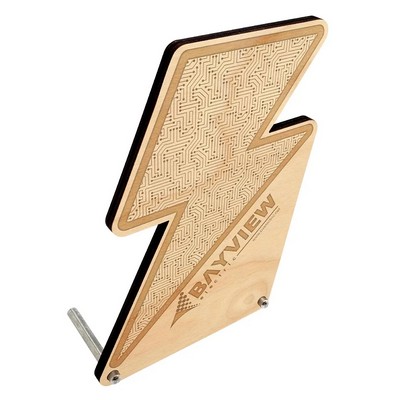 Laser Etched Birch Desk Plaques with Posts