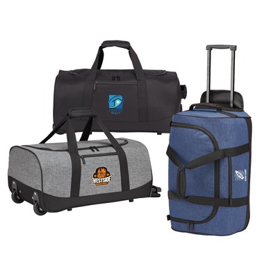 22" Rolling Carry On Duffel Travel Bag (3 Colors)