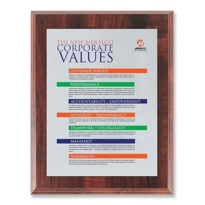 Screenprint Aluminum - Walnut Finish