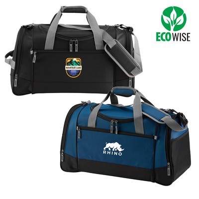 rPET Travel Duffel Bag - Eco-Friendly - 22" Recycled Polyester (2 Colors)